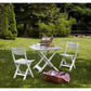 SET OF 4 KOMODO PLASTIC FOLDING CATERING CHAIRS WHITE Dom I Ogród/Meble Ogrodowe/Krzesła Your Sports Performance