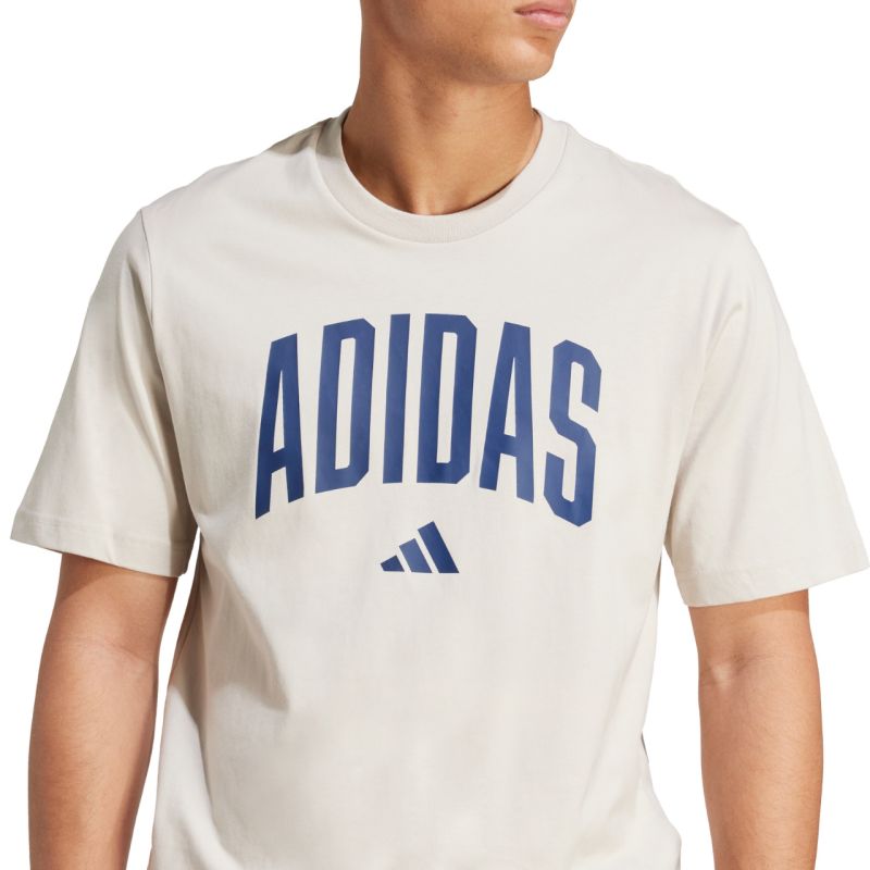 Men's adidas Collegiate Lineage T-shirt beige JM6415 In preparation Adidas
