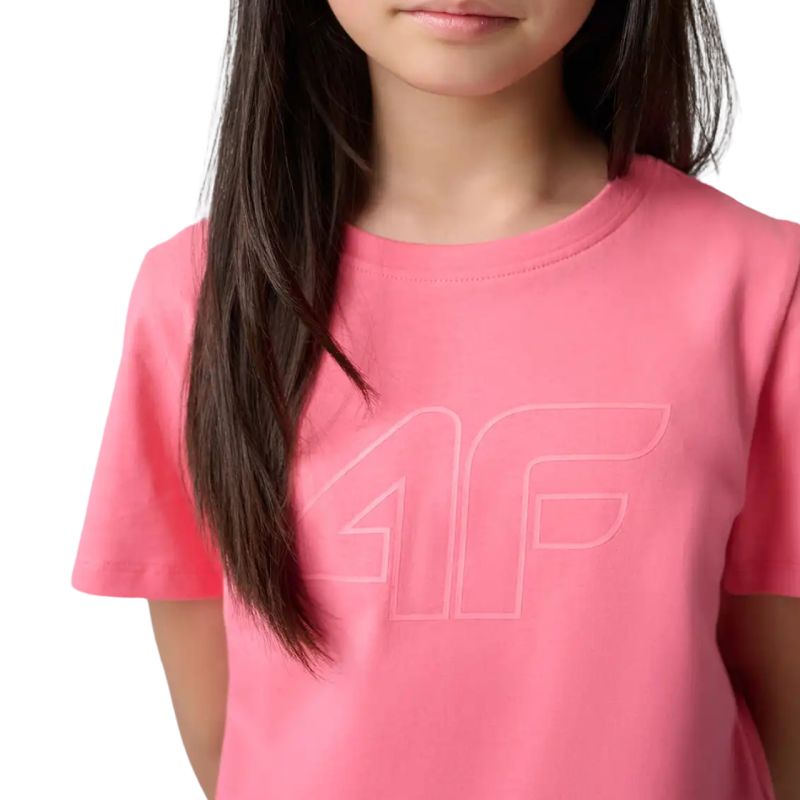 T-shirt for girls 4F F3004 pink 4FJWSS26TTSHF3004 54S