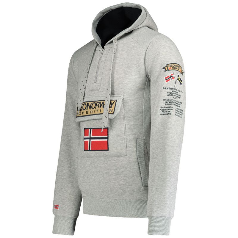 Geographical Norway 3/4 Gymclass sweatshirt 100 M WU4184H/GN B-Grey Clothing/Outdoor/Geographical Norway Your Sports Performance