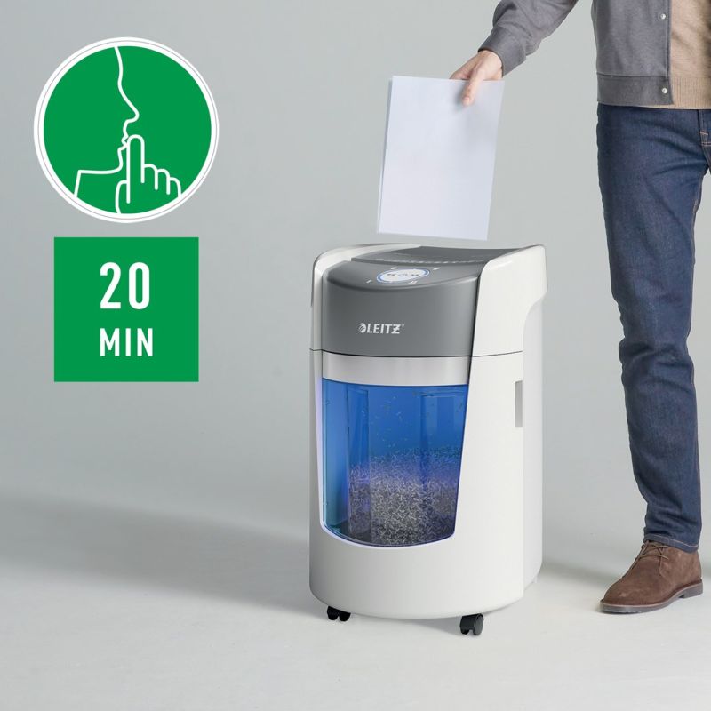 Leitz IQ OptiMax Small Office 350 shredder, 22l, P5, 8 sheets, Automatic Start/Stop, Reverse function, Rotating bin - 33% more shred capacity Urządzenia biurowe/Niszczarki Your Sports Performance