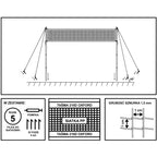 VOLLEYBALL SET DELUXE 570x55x230CM 5IN1 ENERO Sport/Siatkówka/Siatki I Słupki Your Sports Performance