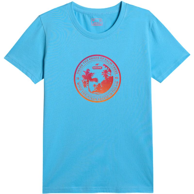 Women's T-shirt 4F F2718 blue 4FWSS26TTSHF2718 33S