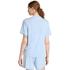 Women's adidas Essentials 3-Stripes Cotton T-shirt, light blue KB7119