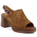 Women's leather suede high-heeled sandals Vinceza 26-39995 Vinceza