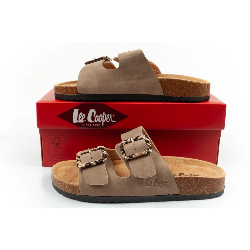 Lee Cooper women's slip-on shoes, khaki, comfortable, lightweight