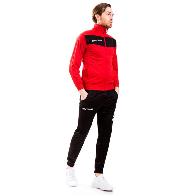 Tracksuit Givova Tuta Visa TR018 1210 red/black Clothing/Football/Mężczyźni/Joma Givova