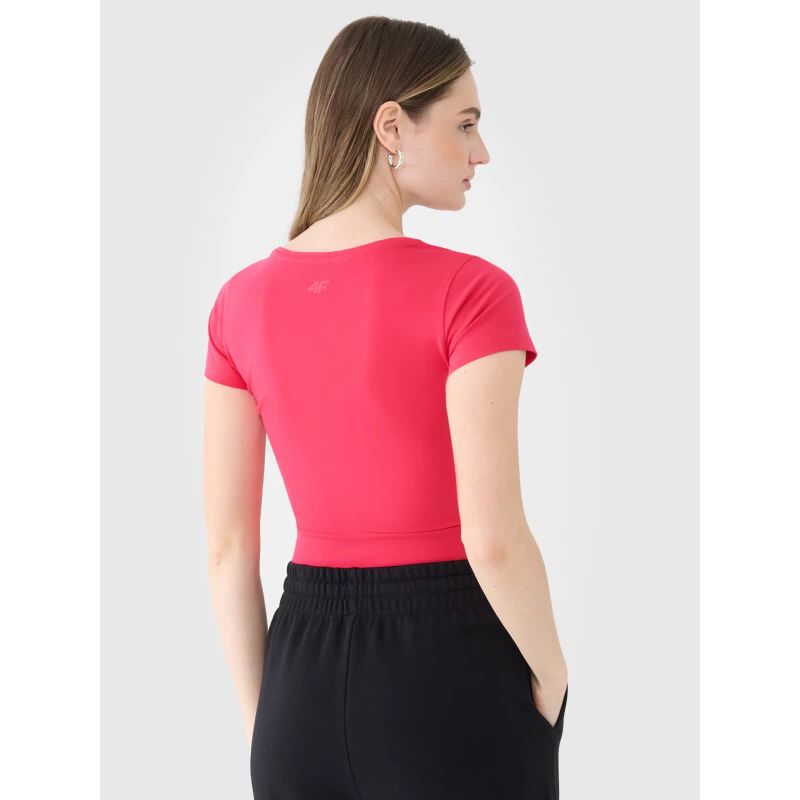Women's crop top plain t-shirt 4F 4FRSS25TTSHF2695-54S *Kategoria tymczasowa Your Sports Performance