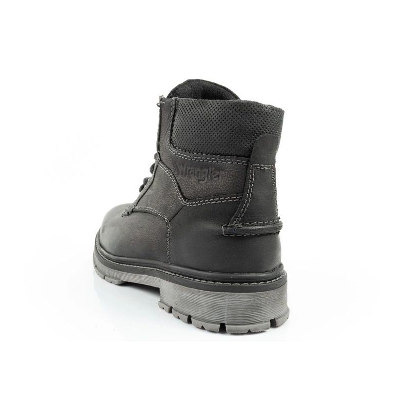 Wrangler Allan Mid men's boots, Chelsea boots, elegant leather, black Wrangler