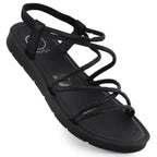 Women's Roman sandals with zircons, black Filippo DS6884 Footwear Your Sports Performance