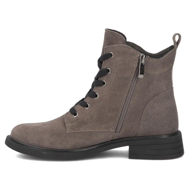 Women's leather ankle boots suede gray Filippo DBT7997