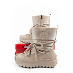 Lee Cooper women's winter trekking sports shoes, insulated, beige, natural leather Lee Cooper