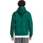 Men's adidas Essentials 3-Stripes Fleece Full-Zip Hoodie Green KZ1412