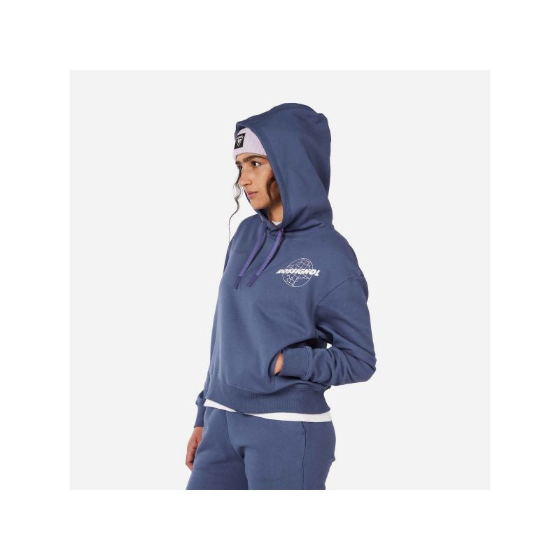 ROSSIGNOL W WATERFALL H RELAX SWEATSHIRT women's sweatshirt blue