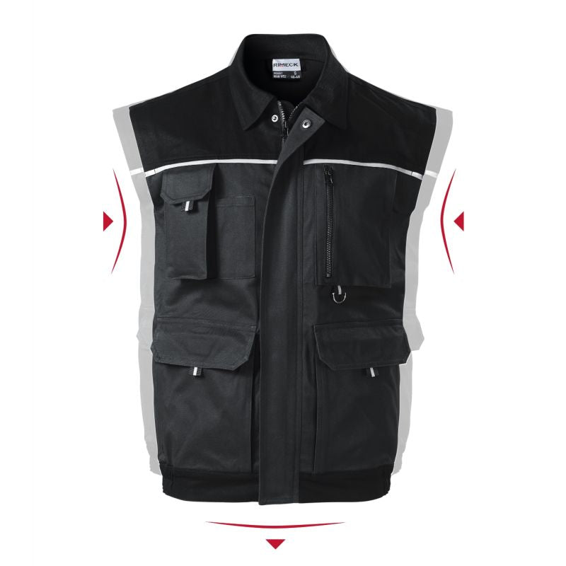 Rimeck Woody M MLI-W5294 ebony gray vest Clothing/Outdoor/Rimeck Your Sports Performance