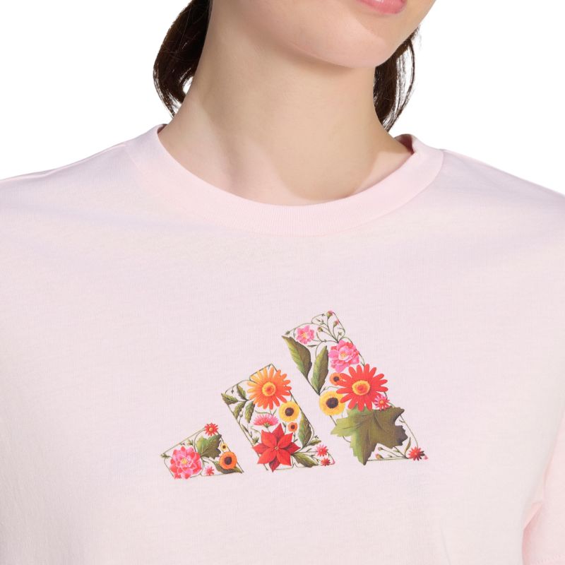 adidas Floral Regular Graphic Women's T-Shirt Light Pink KT2765