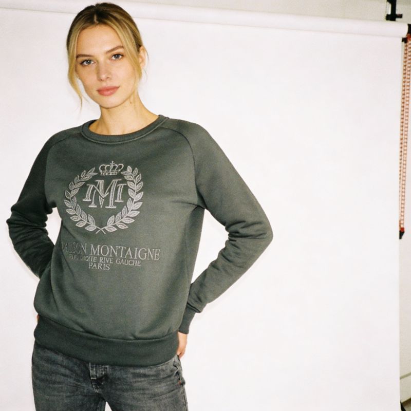 Maison Montaigne FIMOSAI DGREY MT LADY 016 sweatshirt (RBMWW6410F/MM-GRIS FONCÉ) Maison Montaigne