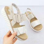 Women's beige wedge sandals Rieker 69260-60 Footwear Your Sports Performance