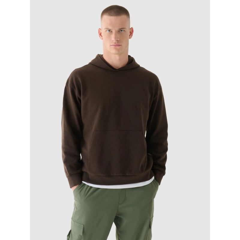 Men's sweatshirt with hood, open, 4F 4FWAW24TSWSM1310-80S *Kategoria tymczasowa Your Sports Performance