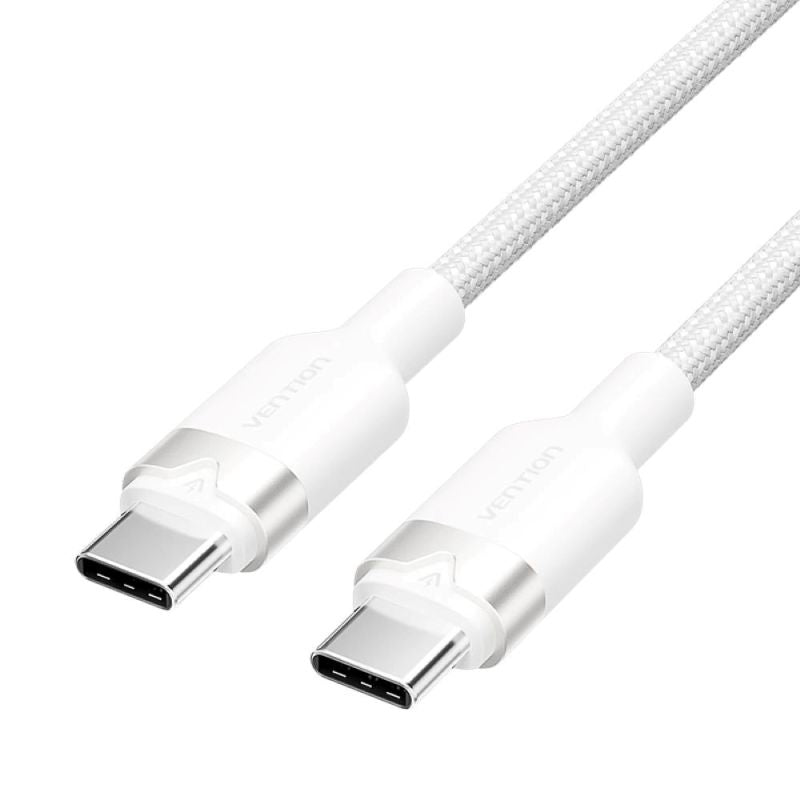 USB-C to USB-C Vention Braided Cable 3A 480Mbps 60W PD 1m White In preparation Your Sports Performance
