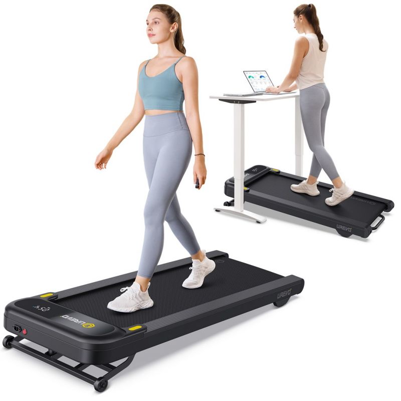 Urevo Spacewalk 3S treadmill + TUCKANO electrically adjustable desk, black In preparation Your Sports Performance