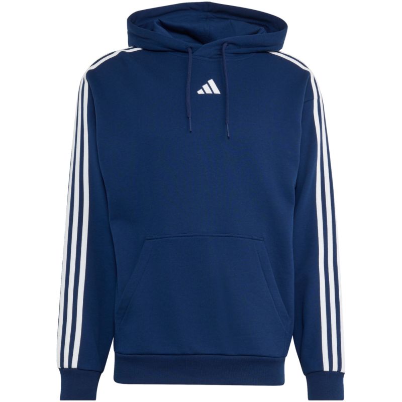 Men's adidas Essentials 3-Stripes French Terry Hoodie Navy Blue KY4203