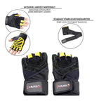 Black / Yellow HMS RST01 gym gloves XL Accessories/Gloves Your Sports Performance