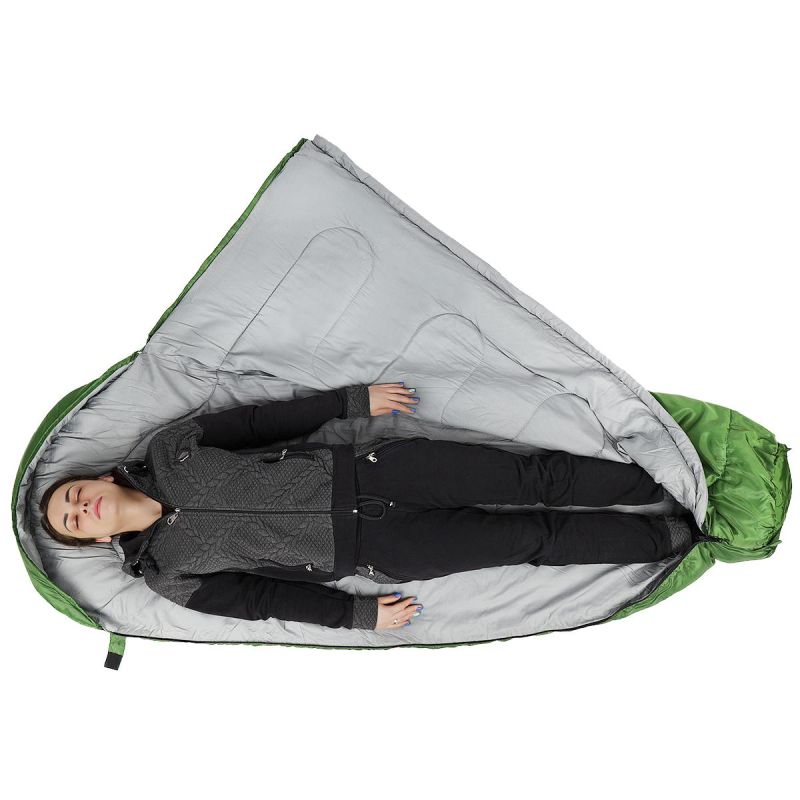 TOURIST SLEEPING BAG NEPAL 210x80x50CM GREEN ENERO CAMP Turystyka/Śpiwory/Mummie Your Sports Performance