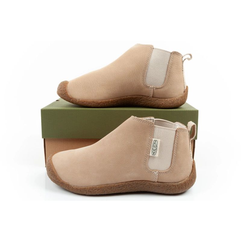 Keen women's shoes Mosey Chelsea ankle boots leather light beige Keeza