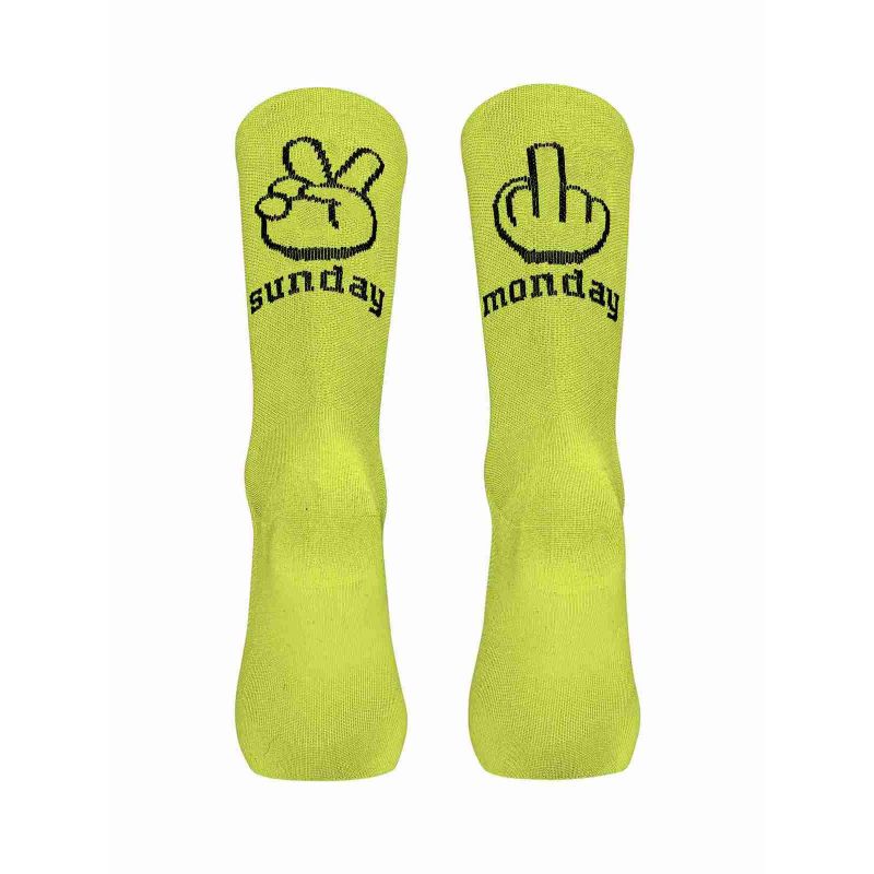 NORTHWAVE Sunday Monday Sock yellow cycling socks