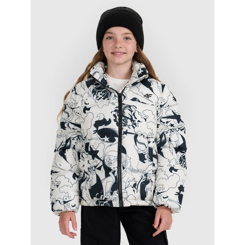 Girls' synthetic-filled down jacket 4F 4FJRAW25TDJAF0748-11A