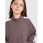 Girls' zip-up sweatshirt without hood 4F 4FJRAW25TSWSF2430-51S *Kategoria tymczasowa Your Sports Performance