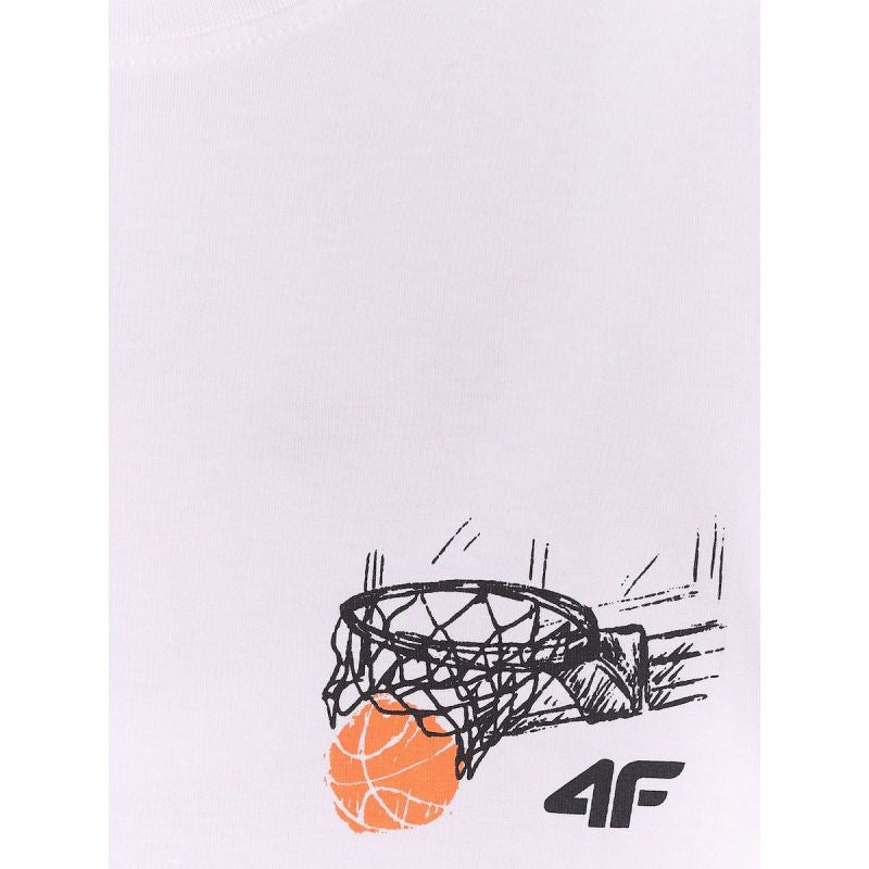 Boys' regular-fit printed T-shirt 4F 4FJRAW26TTSHM4343-10S
