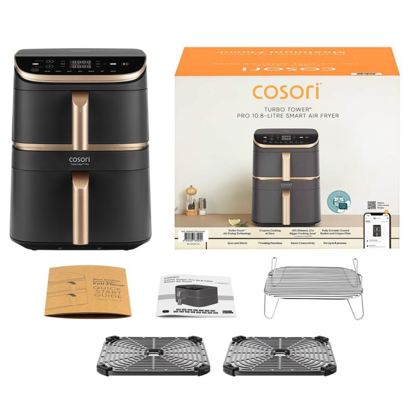 10.8L Cosori Airfryer Turbo Tower Pro Smart Fryer CAF-DC123S-DEUR AGD - Produkty/Frytownice Your Sports Performance