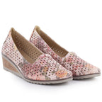Women's openwork wedge shoes, multicolored, Potocki SZ12306 To be categorized Your Sports Performance