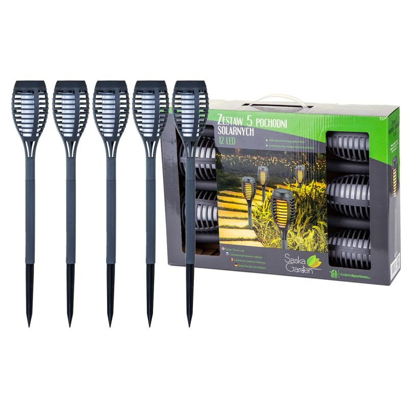 TORCH SOLAR LAMP DANCING FLAMES 12 LED SMD 7.5x7.5x46.5CM SET OF 5 PCS Home and Garden/Lighting Your Sports Performance