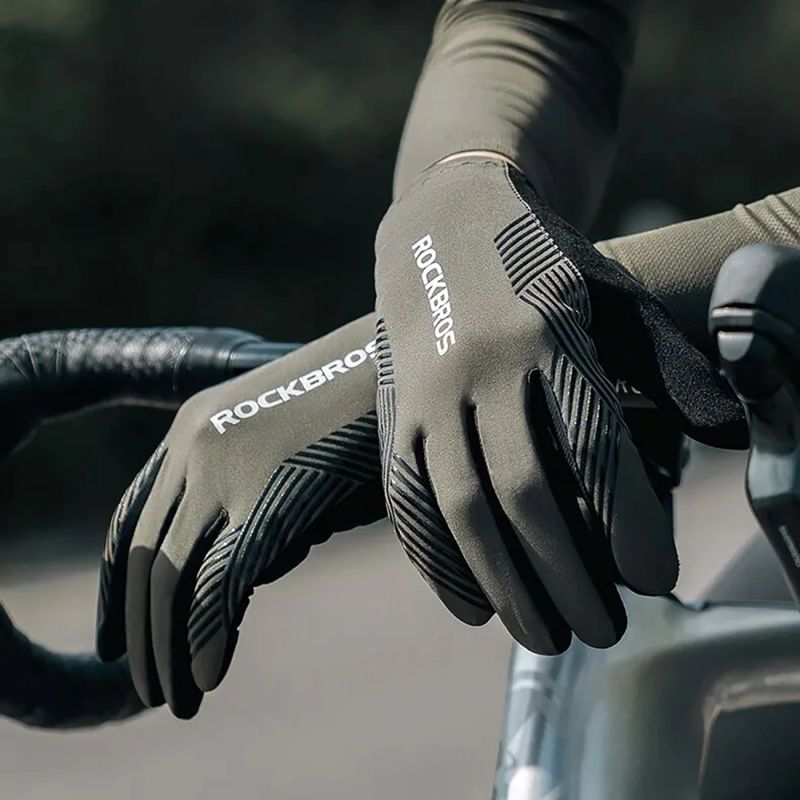 Rockbros 16110006003 shock-absorbing cycling gloves size L - green and black Rockbros