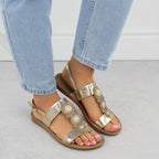 Women's flat sandals with decoration, melissa gold, Filippo DS6882 Footwear Your Sports Performance