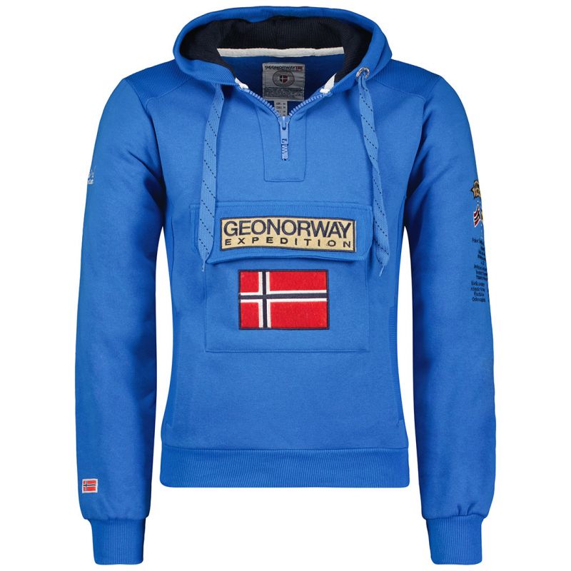 Geographical Norway Gymclass EO DB 100 M sweatshirt WU6582H/GNO-Royal Blue Clothing/Outdoor/Geographical Norway Your Sports Performance
