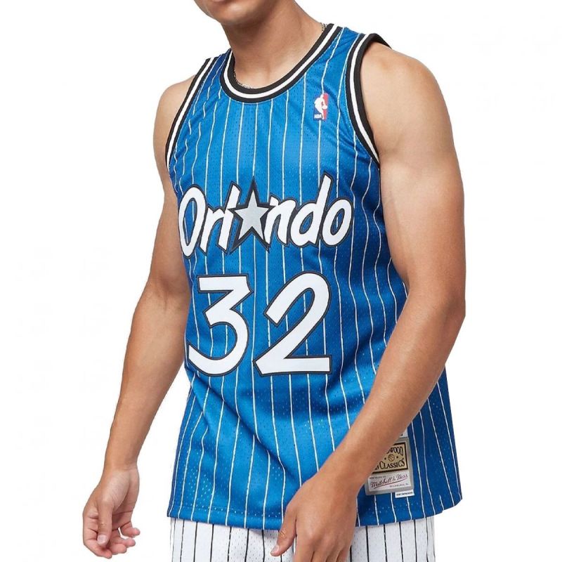 Mitchell & Ness Men's T-Shirt Orlando Magic NBA Swingman Road Jersey Magic 94 Shaquille O'Neal SMJYGS18193-OMAROYA94SON In preparation Your Sports Performance