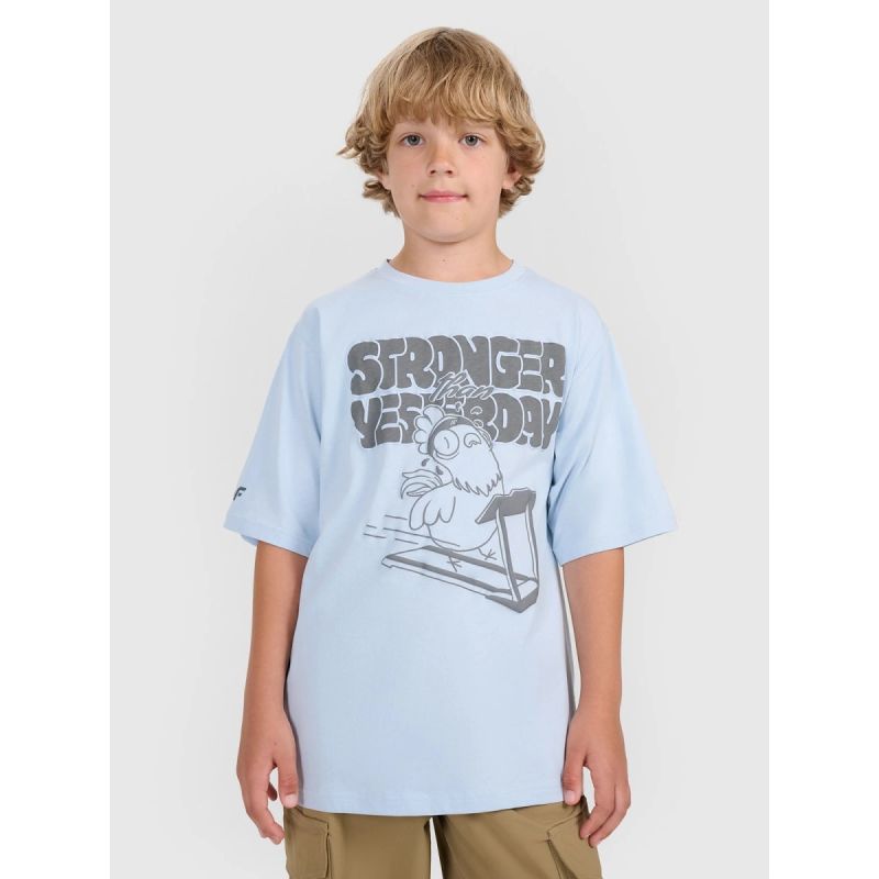 Boy's oversize T-shirt with print 4F 4FJRAW25TTSHM3206-34S *Kategoria tymczasowa Your Sports Performance