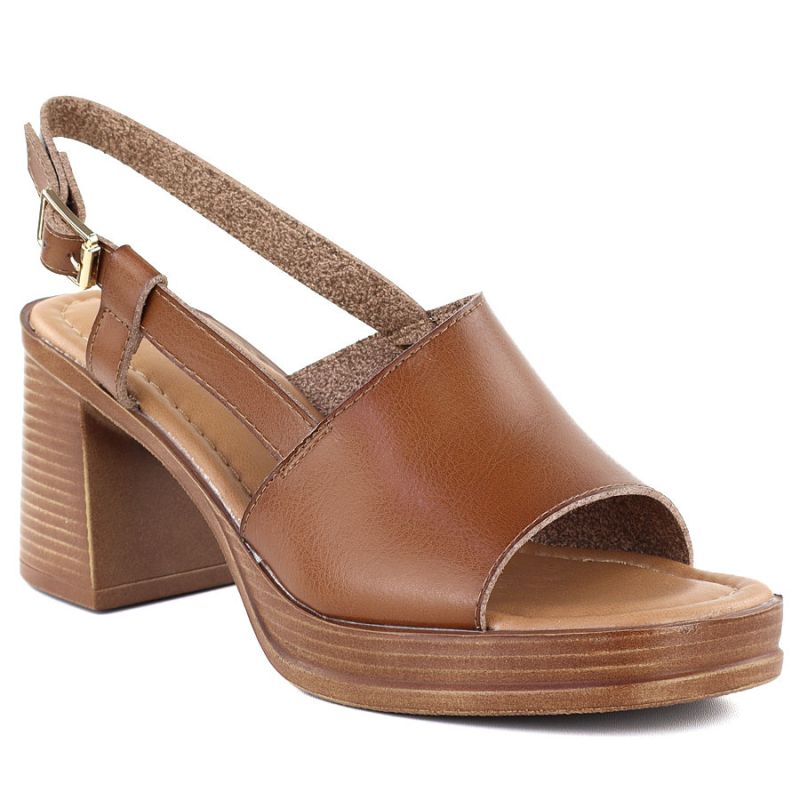 Women's brown high-heel sandals Potocki 54324 To be categorized Your Sports Performance