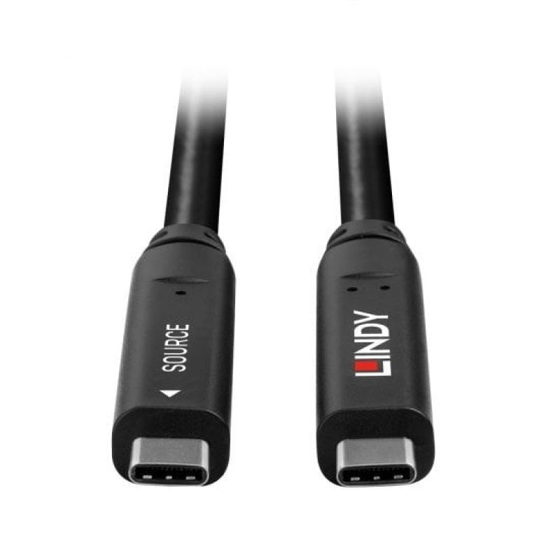 Lindy 43333 USB Cable USB 3.2 Gen 1 (3.1 Gen 1) 10m USB C Black Kable i adaptery/Kable USB Your Sports Performance