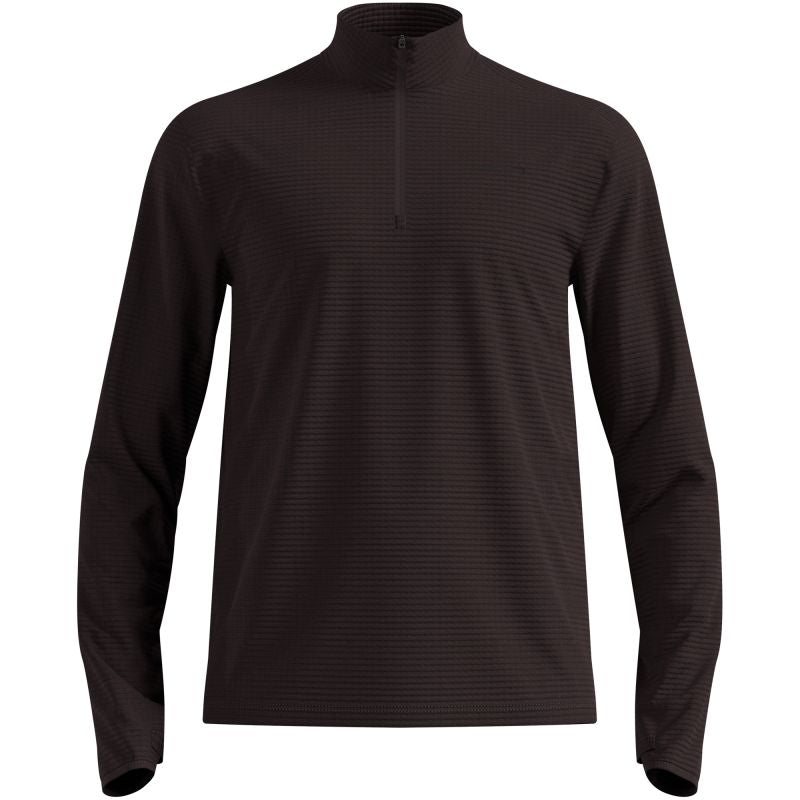 Men’s Odlo Mid layer 1/2 zip ESSENTIAL THERMAL half-zip top, brown
