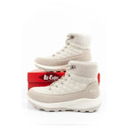 Lee Cooper women's winter hiking sports shoes, insulated, cream, eco-leather Lee Cooper