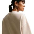 Women's Nike Studio Fleece Cream Sweatshirt IM8082 236