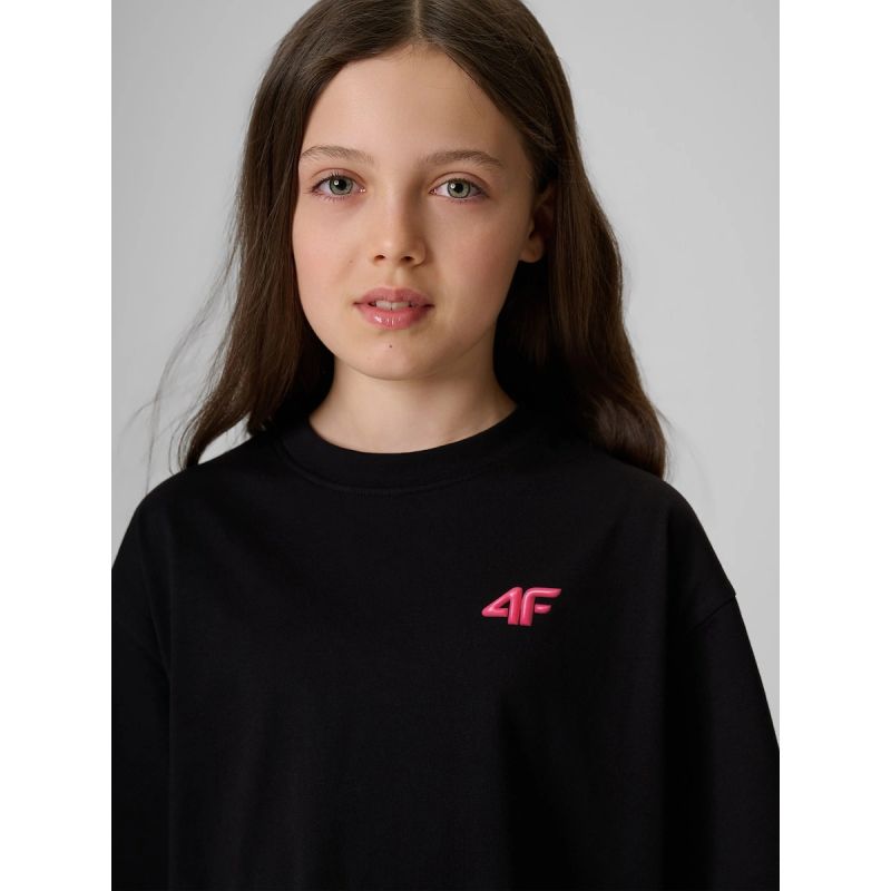 Girls' loose plain T-shirt 4F 4FJRSS26TTSHF3984-20S