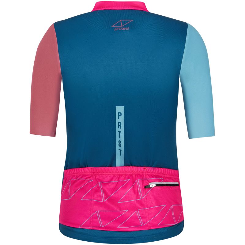 Women’s short-sleeve cycling jersey with zip PROTEST Prtbazaar, blue