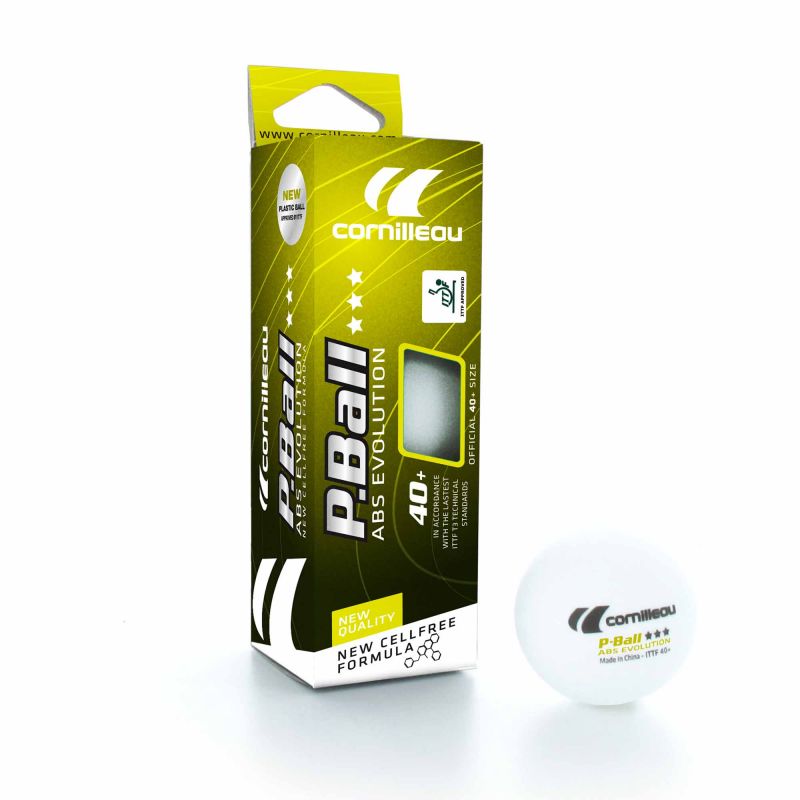Cornilleau table tennis balls P-BALL ITTF white 3 pcs. Accessories/Balls/Table Tennis Your Sports Performance