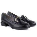 Women's black block heel shoes M. DASZYŃSKI SA267-2 M. Daszyński